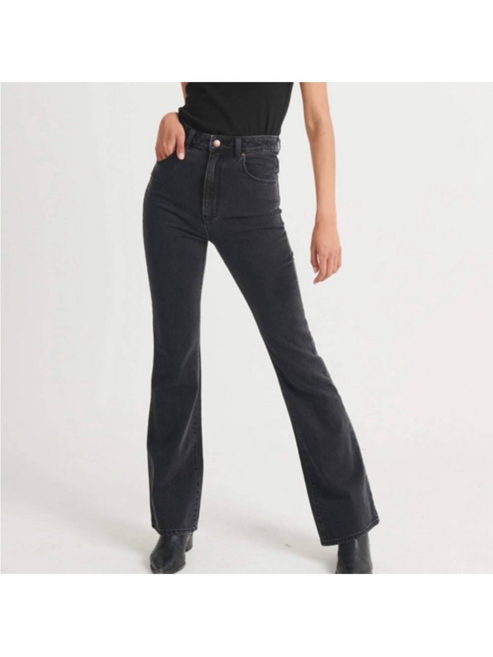 ROLLA'S Dusters Bootcut High-Rise Black Jeans